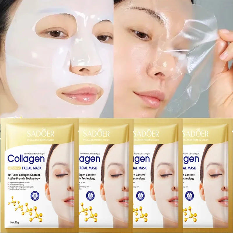 Collagen Anti-Aging Facial Mask Set - Brightening, Hydrating & Fine Line Repair