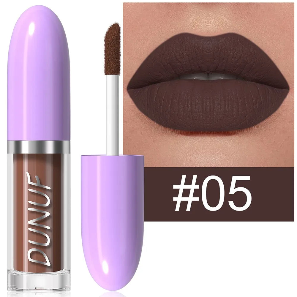 Waterproof Matte Lip Gloss - Long-Lasting Velvet Lipstick in Multiple Colors