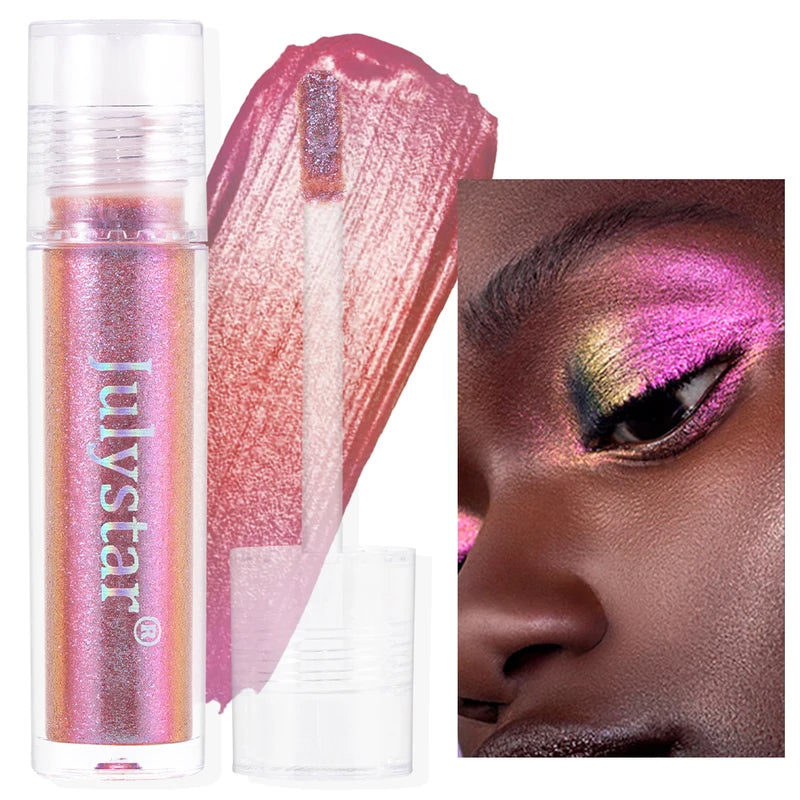 Color Changing Liquid Eyeshadow with Holographic Glitter - Highly Pigmented & Long-Lasting