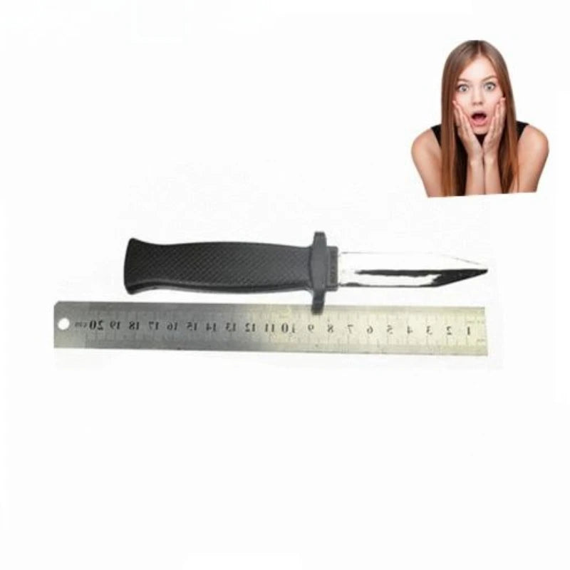Retractable Toy Dagger Trick Prop for Pranks and Play - Sliding Leaf Design