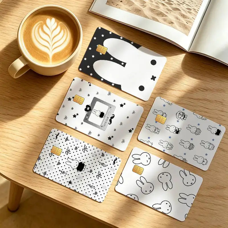 Miffy Cute Card Protector Stickers Waterproof Face Decoration Set - 4PCS