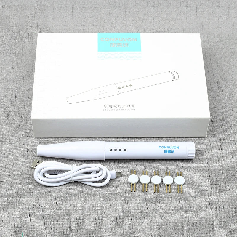 Rechargeable Ophthalmic Electrocoagulator Hemostatic Pen for Eyelid Cautery - Double Eyelid Tool