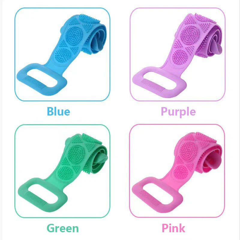 Silicone Back Scrubber Exfoliating Body Wash & Massage Sponge - Waterproof