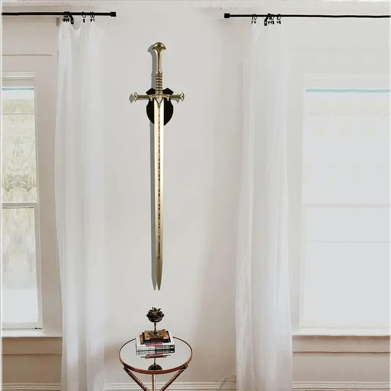 Wall-Mount Sword & Axe Holder Display Stand - Acrylic Vertical Hanger for Weapons