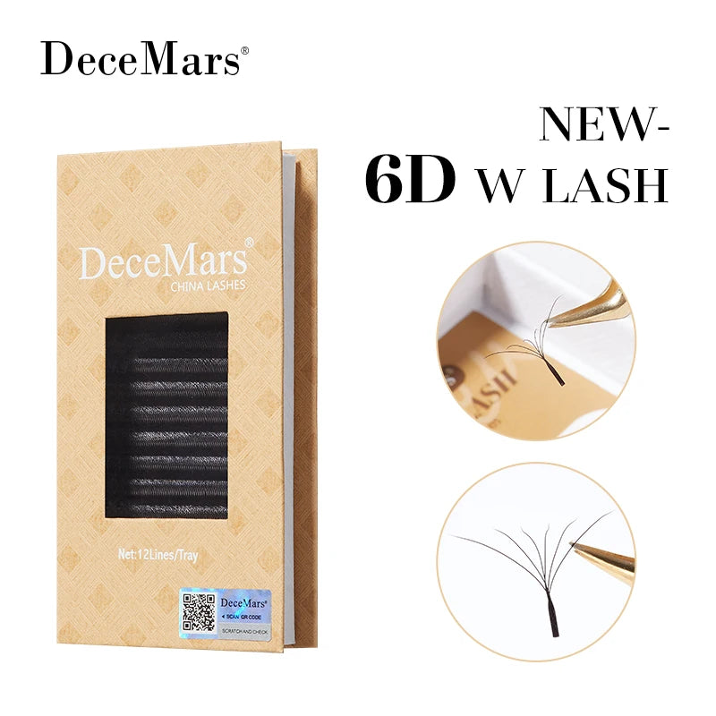 6D-W Natural Eyelash Extension Sets - Professional-Grade Salon Lashes