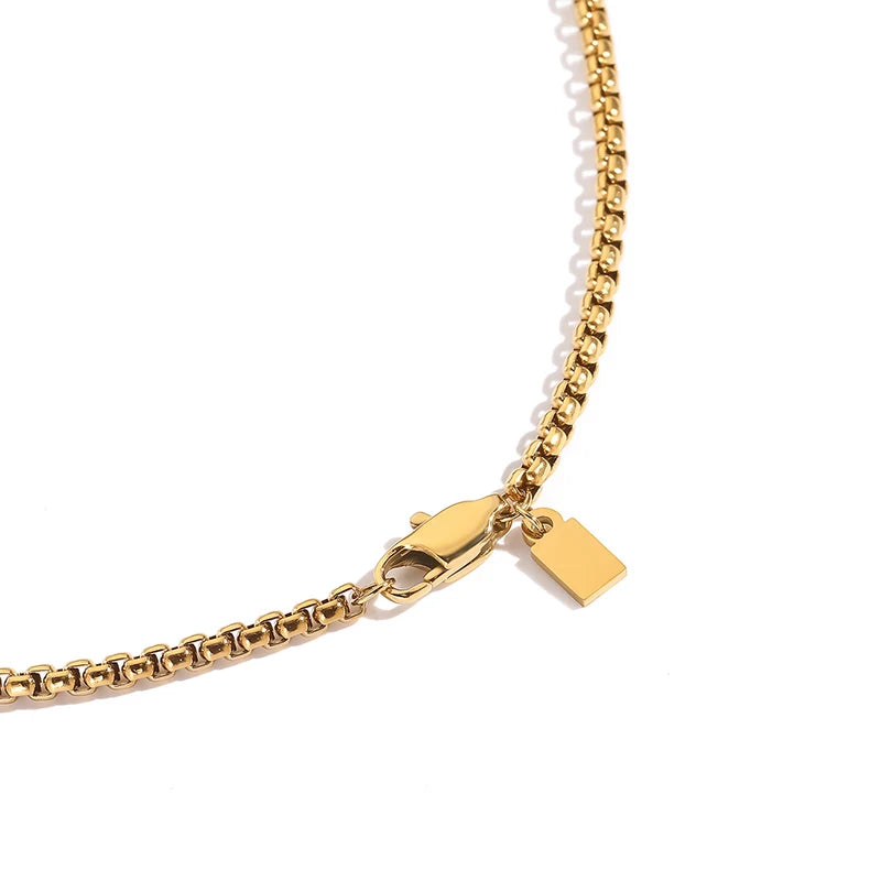 Minimalist Stainless Steel Necklace Box Chain Men & Women Jewelry
