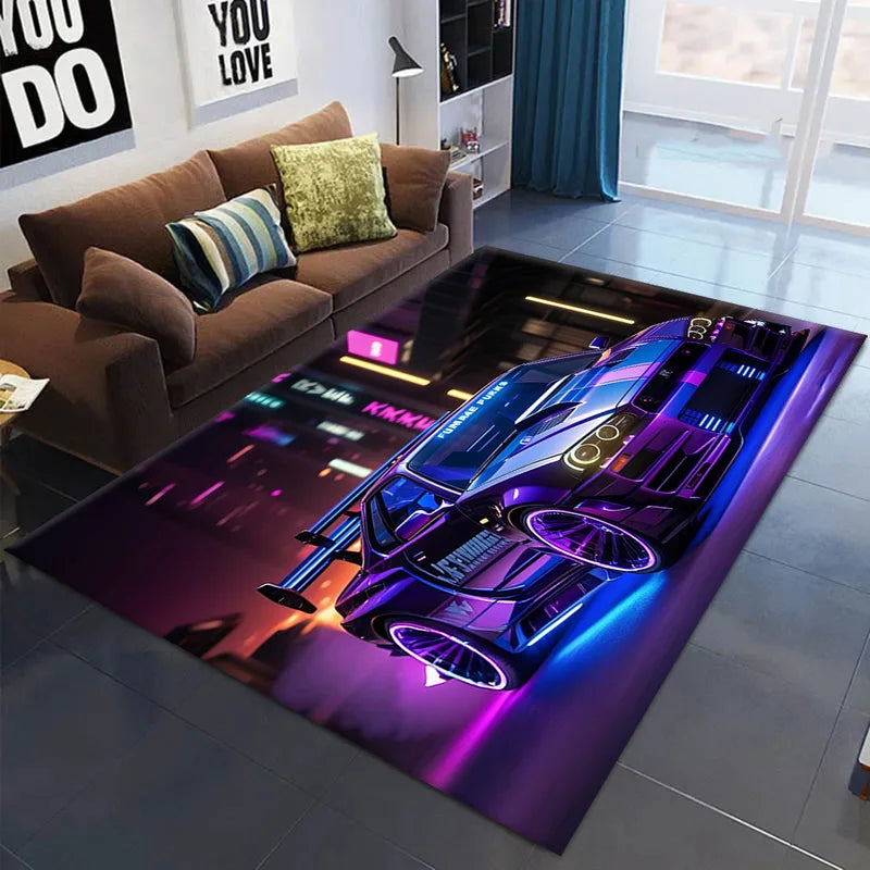 Car Skyline GTR R34 Floor Carpet Rug Non-Slip Home Decor for Living Room