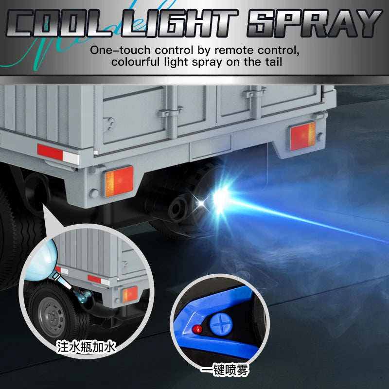 1:16 RC Truck with Spray Lights and LED Lighting, Climbing & Drift Fun