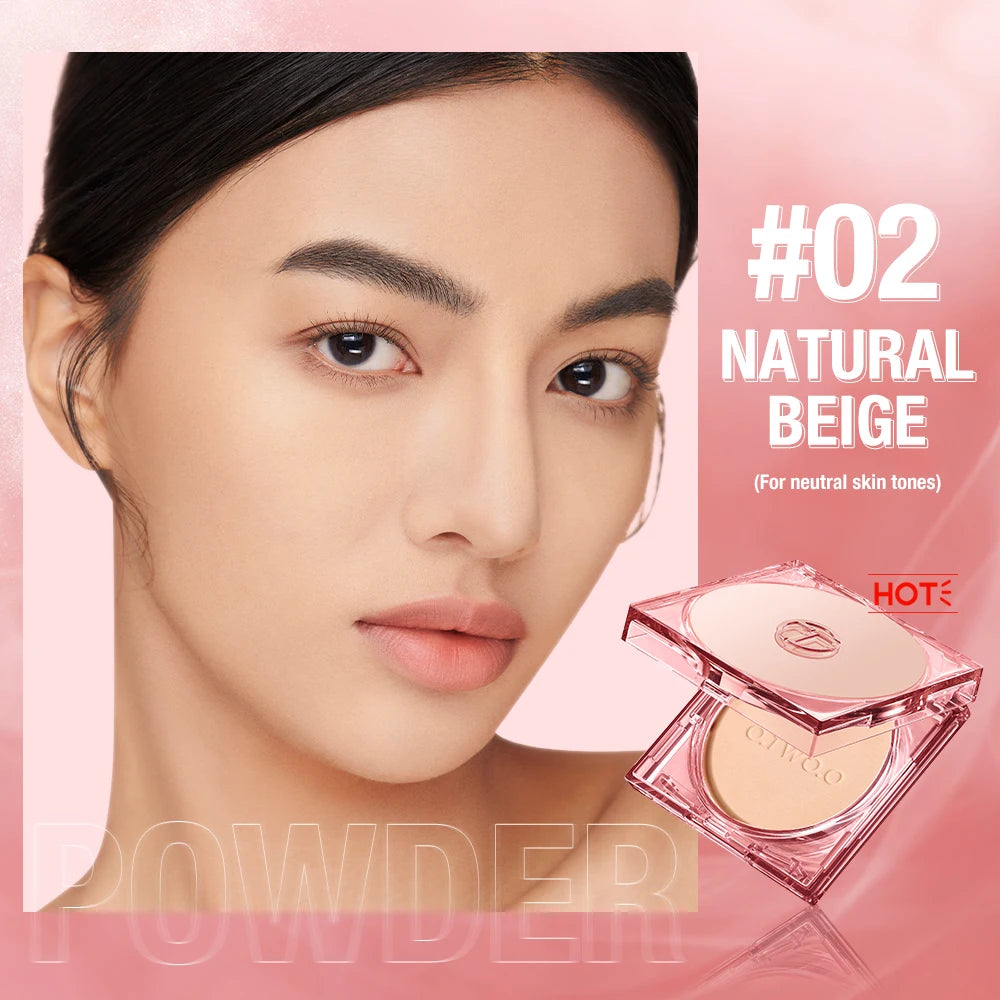 Oil Control Face Powder 24H Matte Finish Waterproof Compact Setting Powder