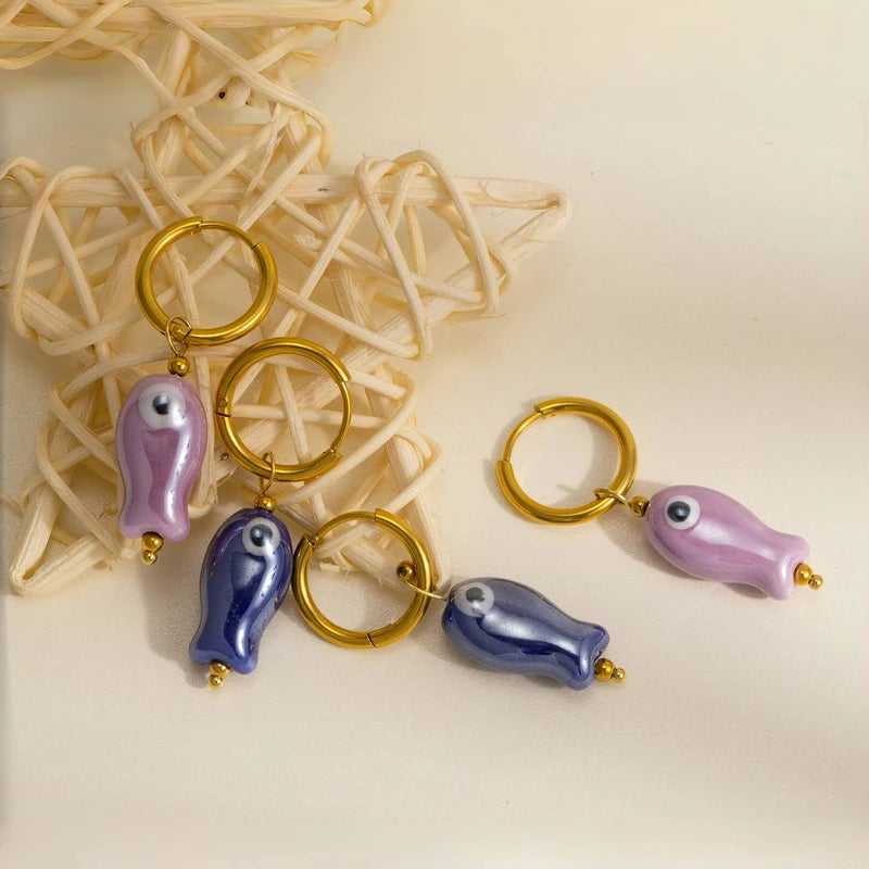 Colorful Fish Earrings for Women - Hypoallergenic Summer Jewelry Gift