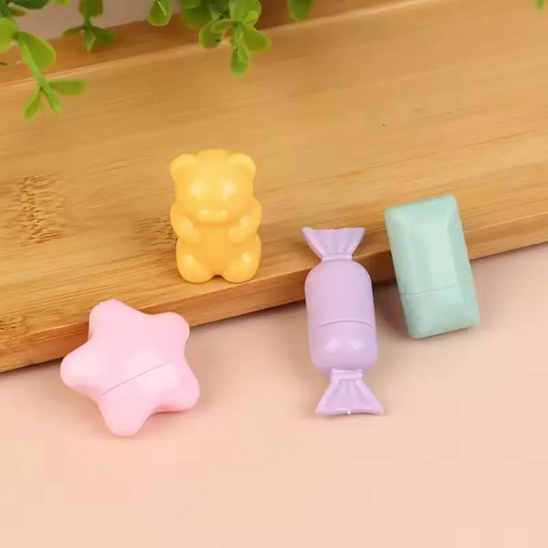 Mini Silicone Lip Brush - Angled Concealer & Lip Gloss Applicator, Cute Bear Design