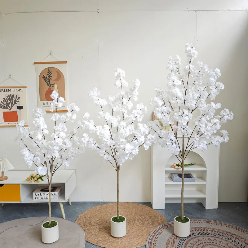 Artificial Cherry Blossom Tree 140-180cm Realistic Home Decor Fake Plant