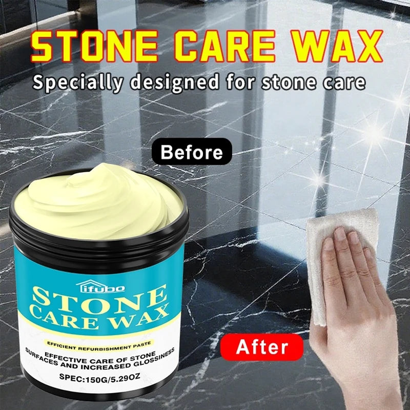 Marble & Stone Polishing Wax - High Gloss Enhancer for Tile and Granite