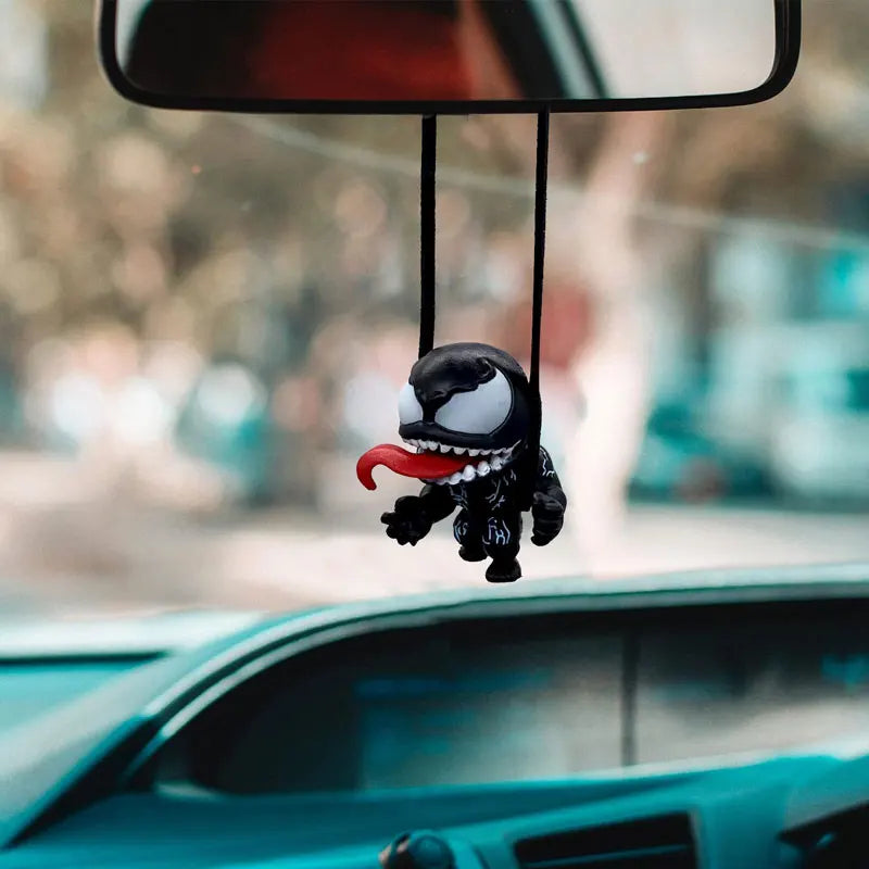 Venom Joker Car Rearview Mirror Pendant - Interior Accessories Mini Model Toy Action Figure Set