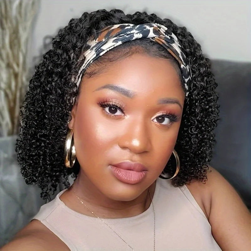 Full Density Body Wave Brazilian Remy Human Hair Wig - Glueless Headband Style