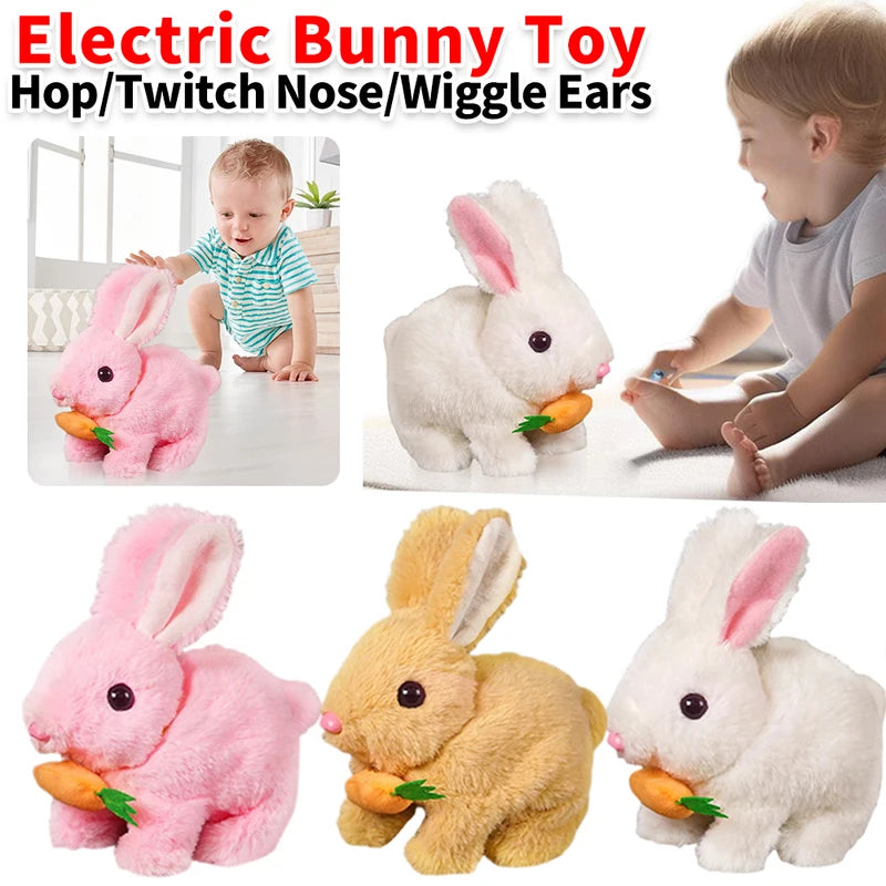 Electric Rabbit Pet Toy with Sounds & Movements - Interactive Plush Bunny for Kids