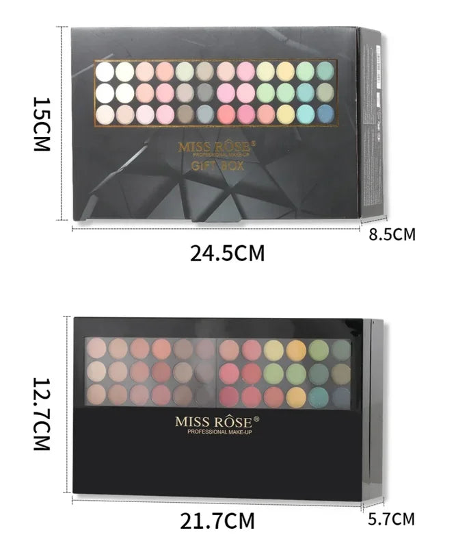 All-in-One Makeup Kit with Eyeshadow, Lipstick, Blush, Concealer & Mirror - Multi-Functional Gift Set