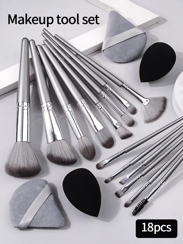 Soft Fluffy Makeup Brush Set - Eye Shadow Foundation Blush Blending Tools