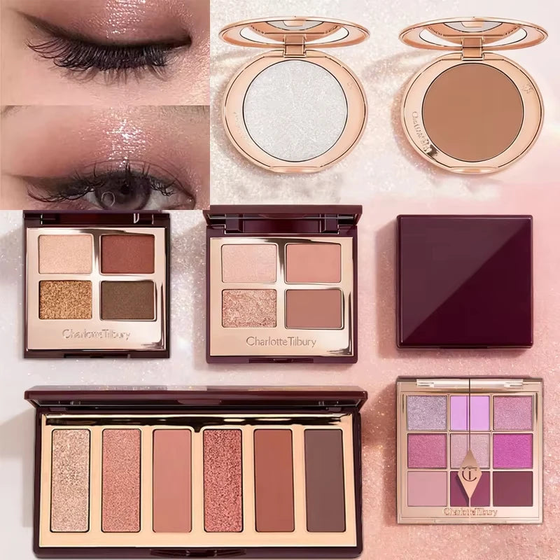 Eye Shadow Palette 4-in-1 Nude Pink Eyeshadow Makeup Kit - Long-Lasting Matte & Shimmer