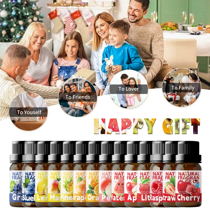 Fruit Fragrance Oils Set for Skincare & Soap Making - 28 Types