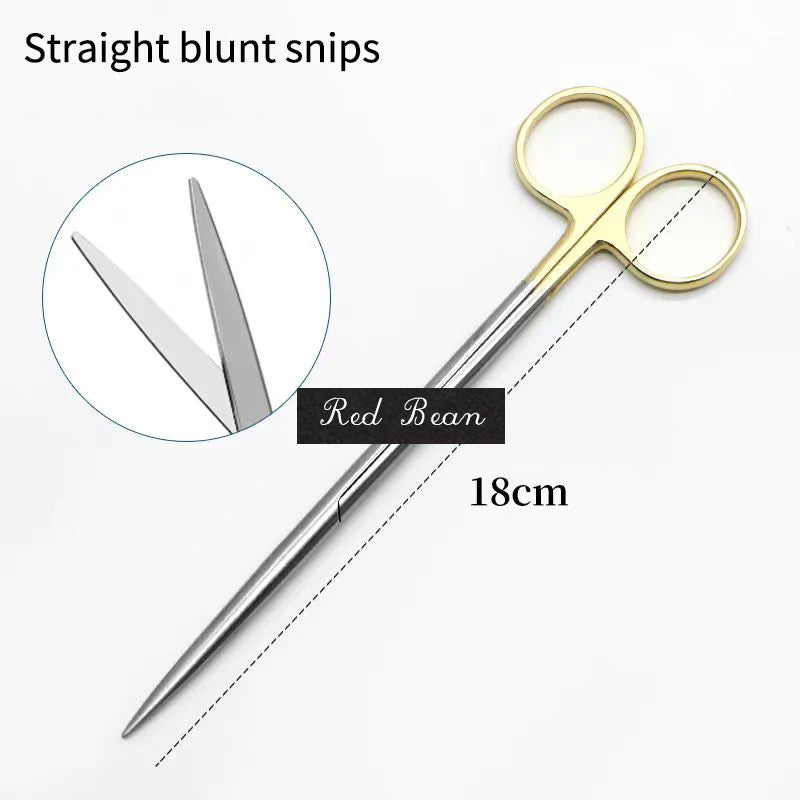 Nasal Surgery Tissue Scissors - Blunt Round Head Peeling & Skin Tool