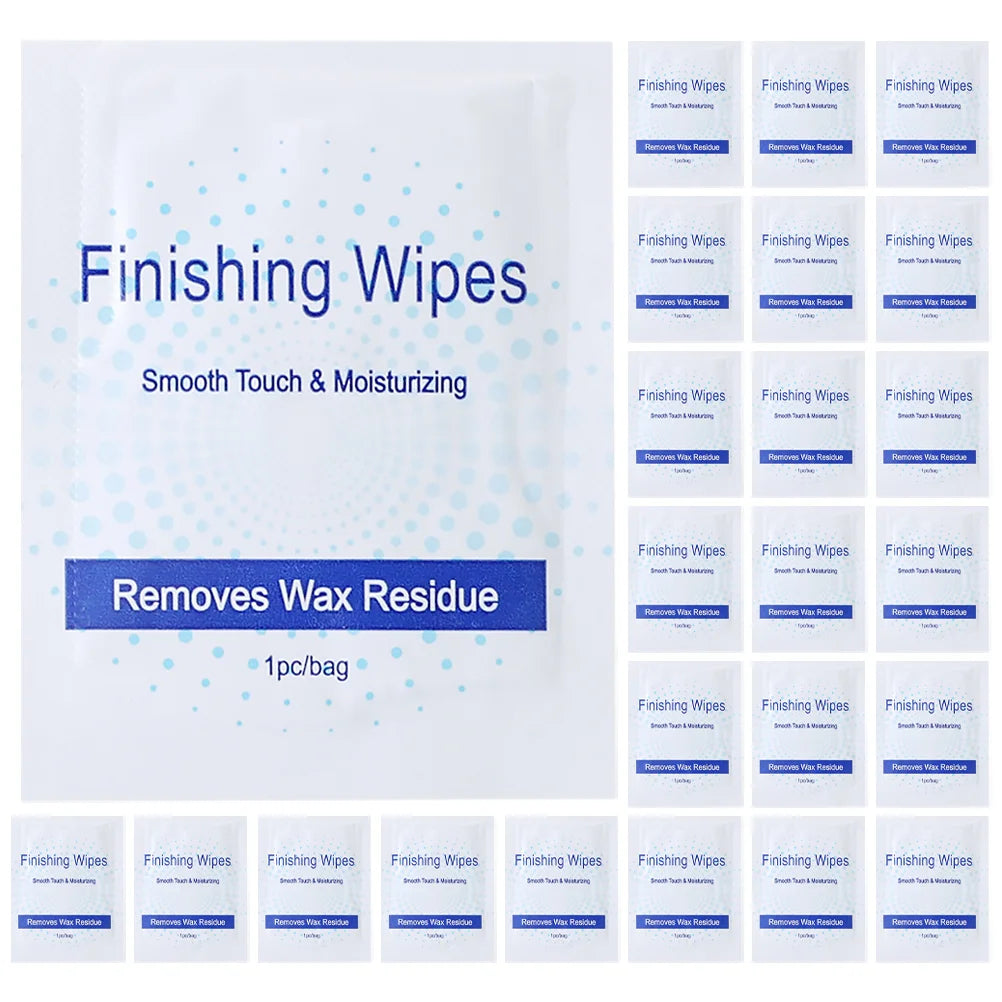 Hair Removal Wax Residue Cleaning Wipes Pack of 50 for Body & Face