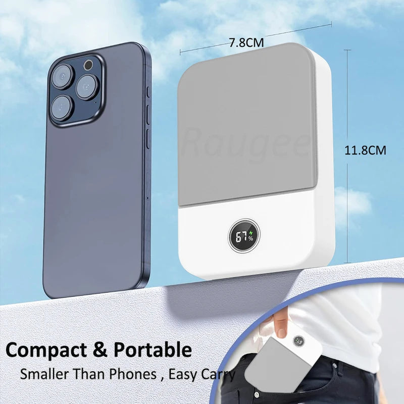 Portable Neck Fan with 3 Speed Settings, USB Rechargeable Personal Air Cooler