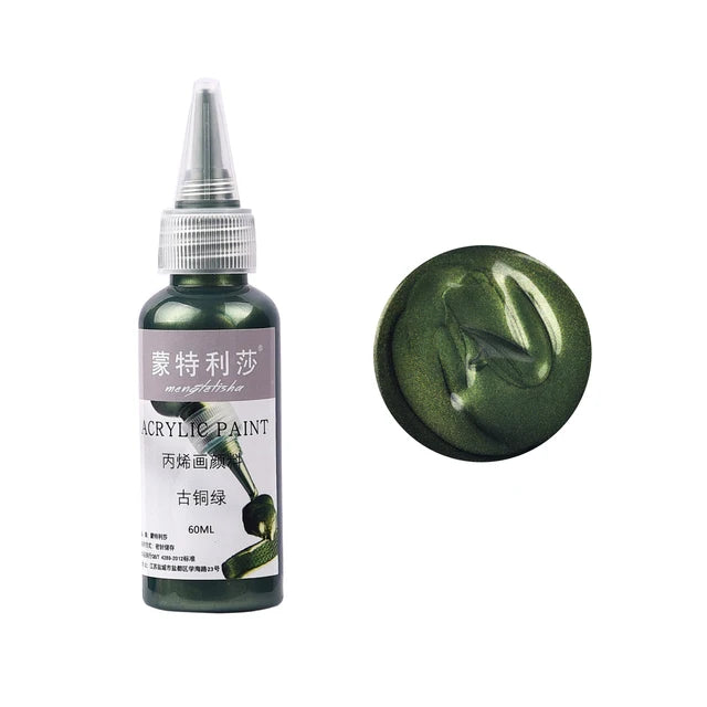 Metal Acrylic Paint 60ml Resin Pigment for Jewelry Crafting & DIY Art