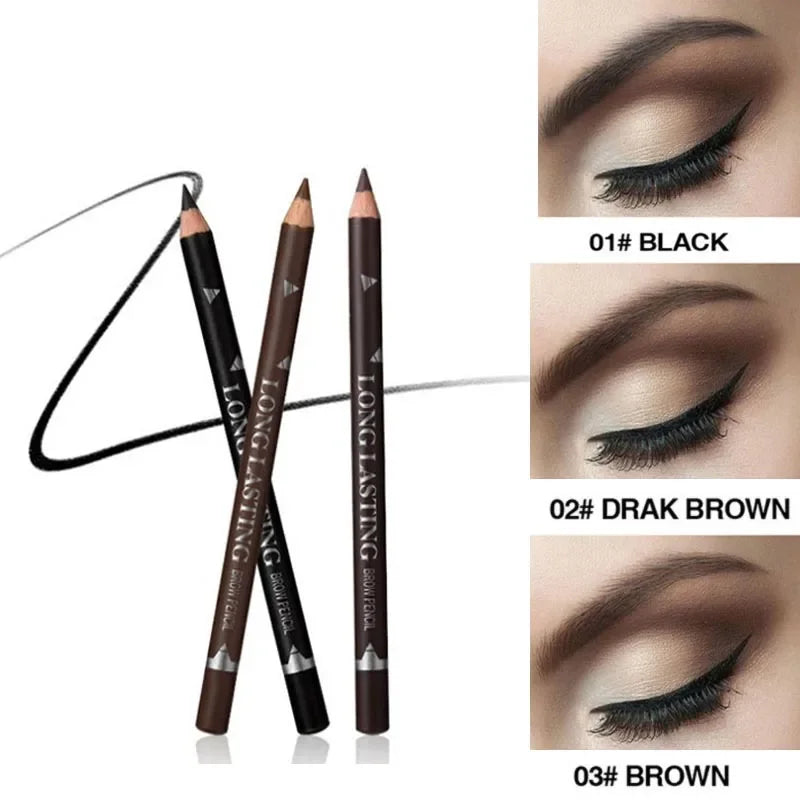 Long Lasting Waterproof Eyebrow Pencil & Eyeliner Set - Permanent Makeup Tools
