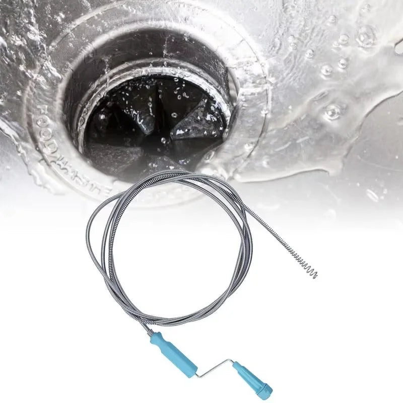 Flexible Drain Auger Snake Cleaner for Clogged Sinks & Sewer Pipes