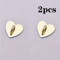 2Pcs Heart-Shaped Metal Phone Charm Holders Self-Adhesive Back Stand Hooks
