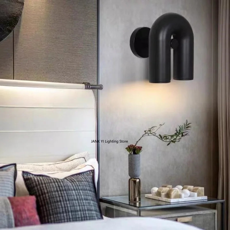 Wall Light Fixture LED Wall Lamp for Living Room Kitchen Decor Black Modern Design