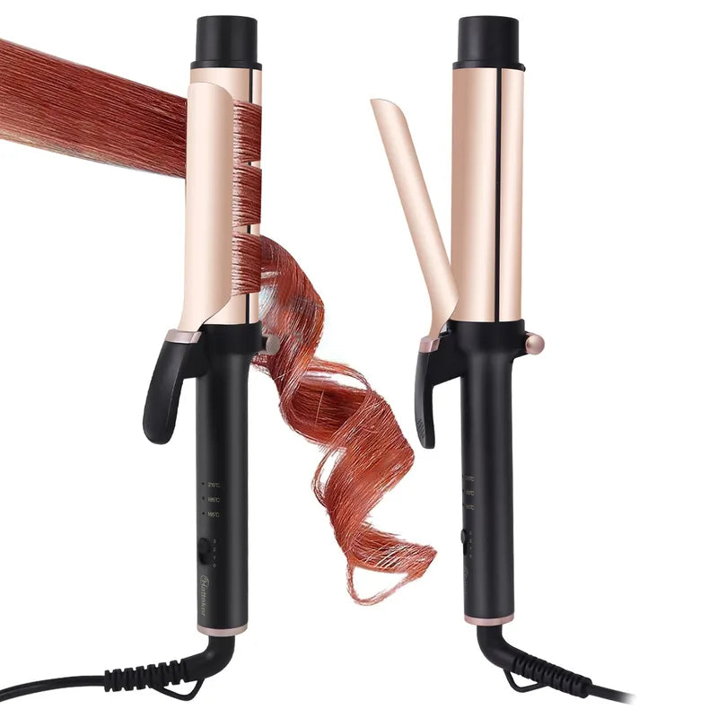 Electric Curling Iron for Women 3-Level Temp Ceramic Hair Styler Large 36mm