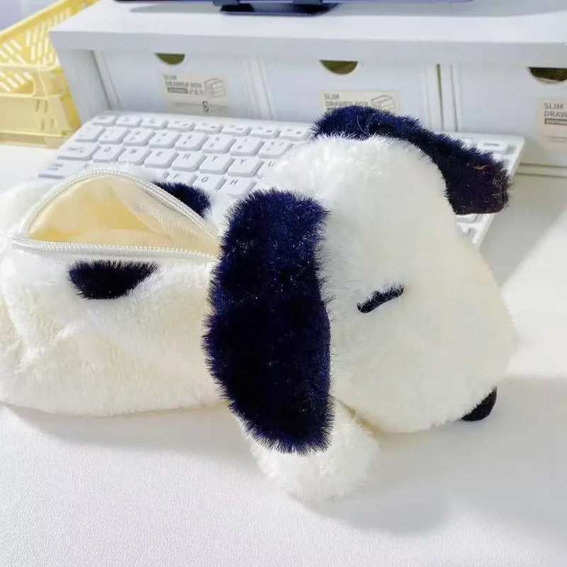 Large Capacity Snoopy Plush Pencil Case - Cartoon Pen Bag for Students