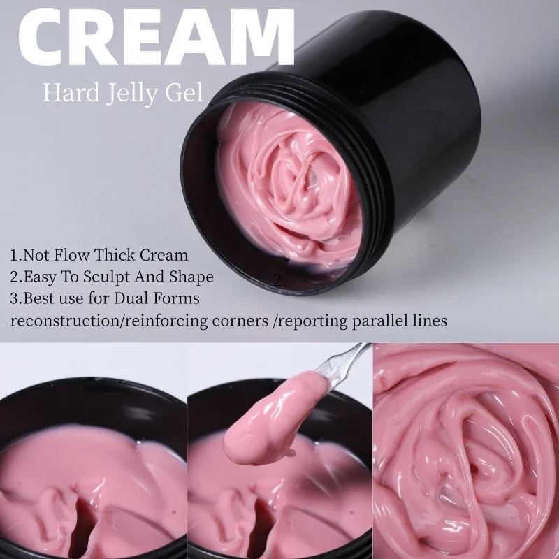 Jelly Nail Extension Gel 150ml Builder UV Gel for Hard Sculptures - Pink, White, Sky Blue, Fuchsia