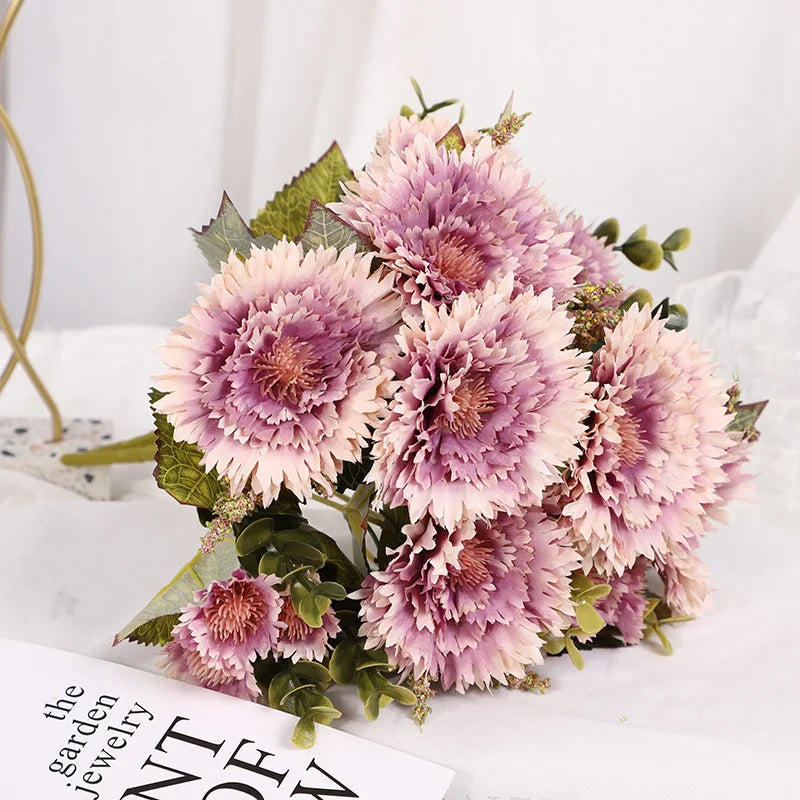 Artificial Sunflower Gerbera Flower for Wedding & Home Decor, Realistic Fake Plant