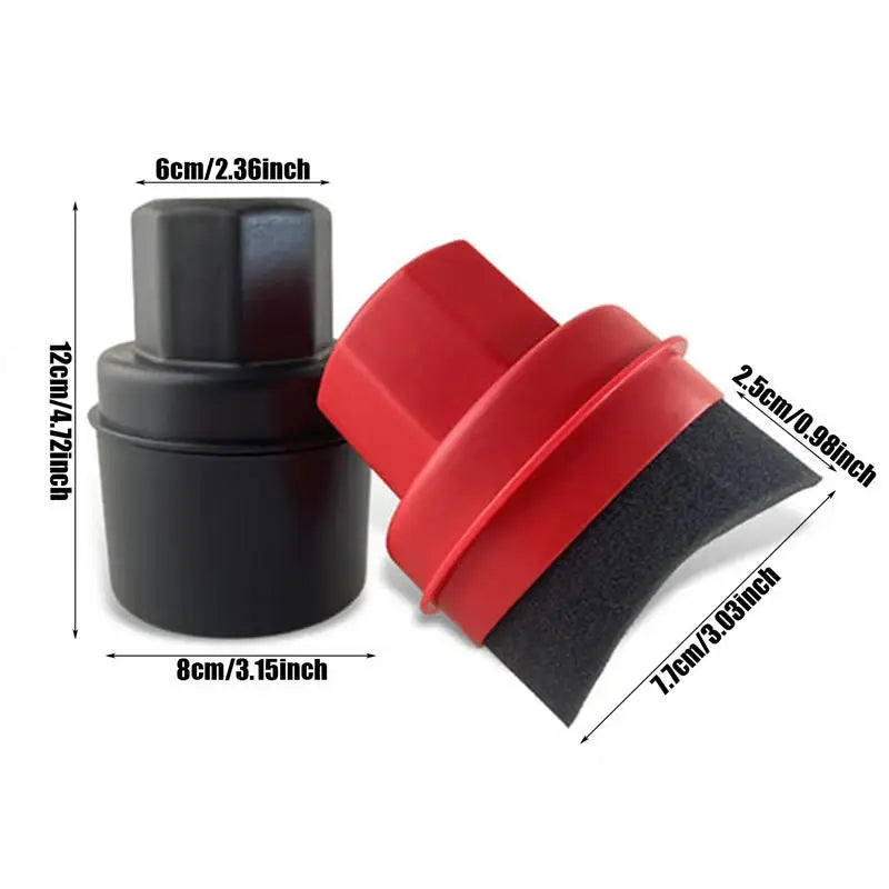 Car Tire Waxing Sponge Applicator Pad with Lid - Curved Detailing Brush