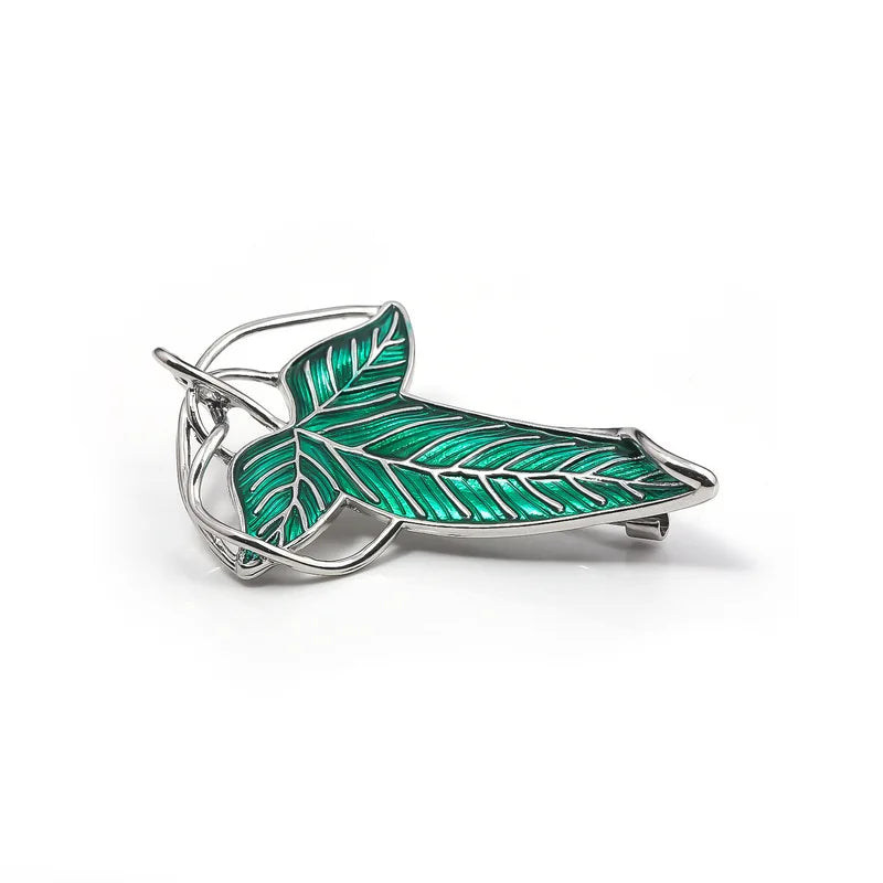 Elf Leaves of Lorien Brooch Pin Enamel Badge Tolkien Movie Jewelry