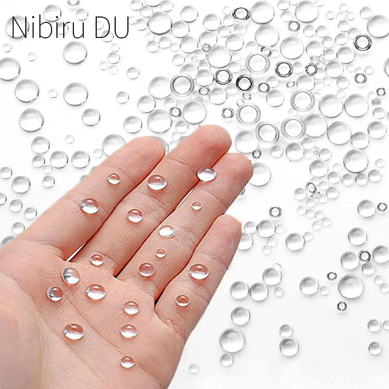 350pcs Clear Dewdrop Water Drop Embellishments for Nails Art Resin Beads