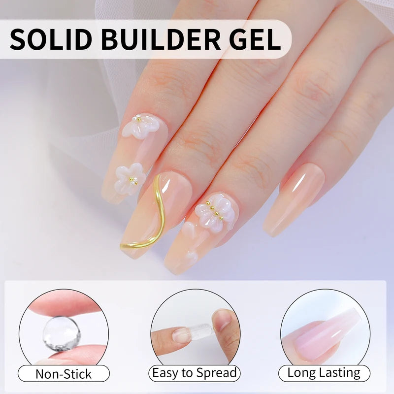 15ml Nail Extension Gel Set - Solid UV Gel for Sculpting & Rapid Molding