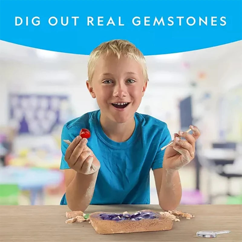 Educational Gemstone Dig Kit for Kids – Crystal Mining & Discovery Set