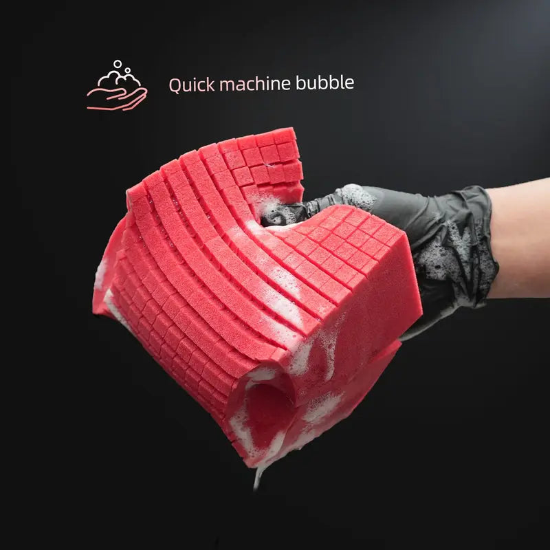 Car Wash Sponge Scratch-Free Durable Cross Cut Grid Cleaning Tool for Auto