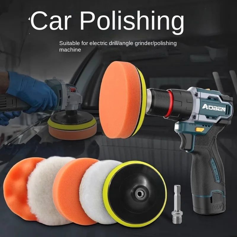 Car Polishing Sponge Plate Set for Electric Drill - Surface Cleaning & Shine