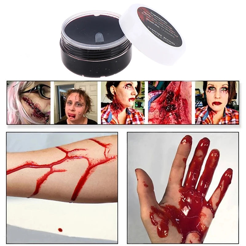 Fake Blood Gel for Halloween Makeup and Special Effects - 1Oz
