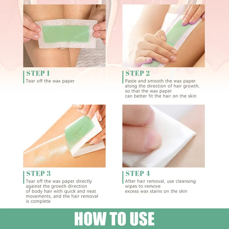 Professional Hair Removal Wax Strips for Body & Face - Quick & Gentle Depilation