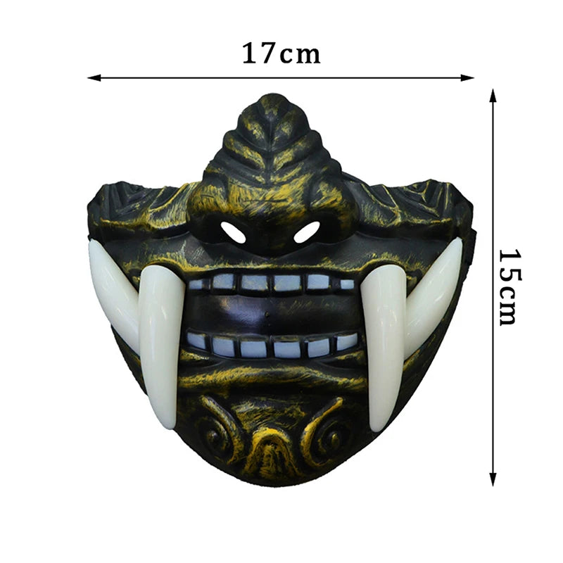 Japanese Oni Demon Mask Halloween Cosplay Horror Party Prop - Unisex