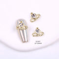 10pcs Nail Rhinestone Charms Set Silver Gold Nail Art Accessories DIY Luxury Parts