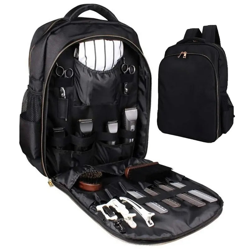 Large Capacity Barber Tools Backpack with Multiple Compartments for Hairdresser Accessories