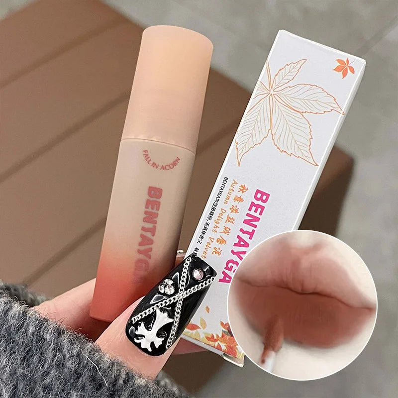 Velvet Lip Mud Matte Lip Tint - Skin-Tone Enhancing Nude Lip Makeup Set