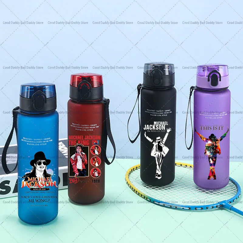 Kids Water Bottle with Michael Jackson Design Portable Outdoor Sports Hydration